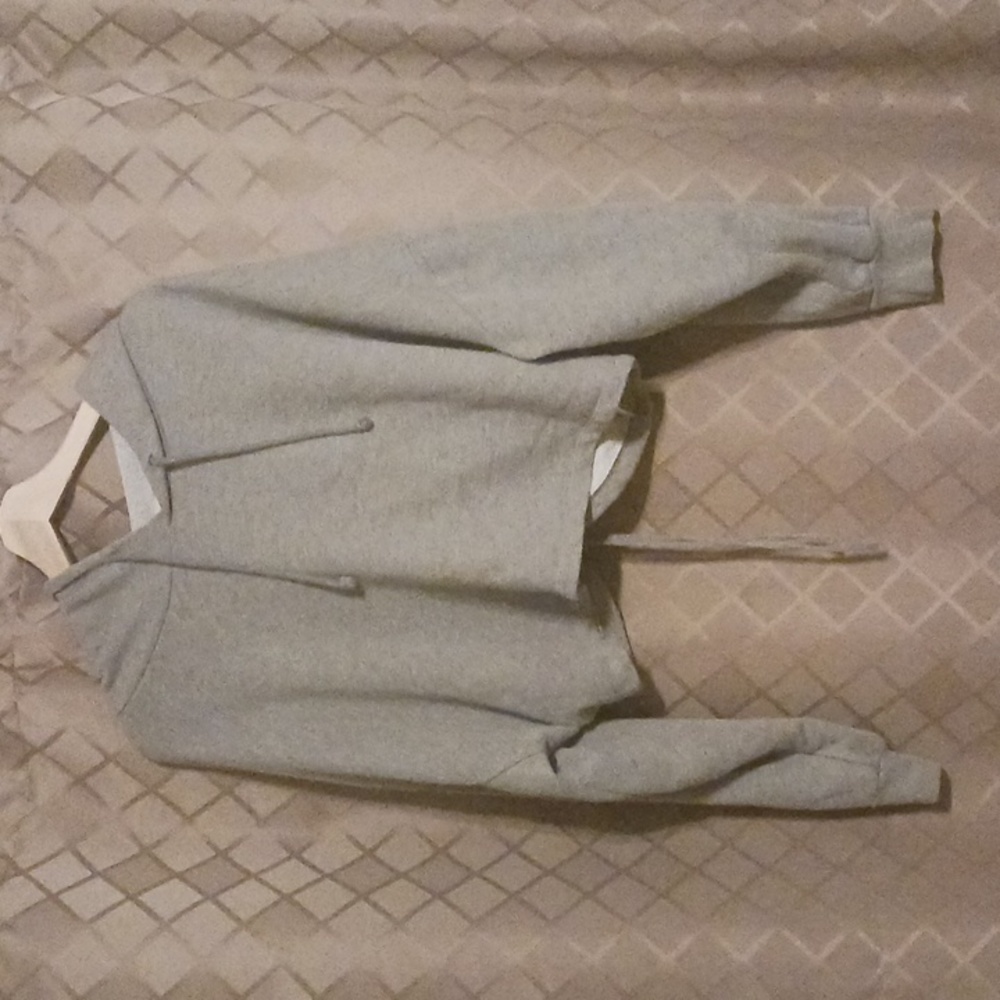 Grey cropped hoodie